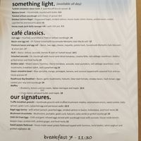 Menu at Cafe Mocha in Bateau Bay