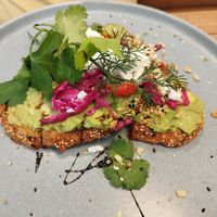Smashed avocado at Cafe Mocha in Bateau Bay