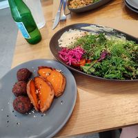 Full Meze bowl at Cafe Mocha in Bateau Bay