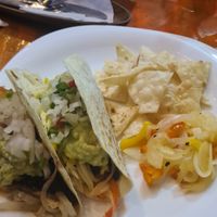 Vegan tacos at La Cueva De Los Cuates in Puerto Ayora