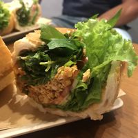 Spicy tofu banh mi  at Bánh Mì Xanh in Ho Chi Minh City