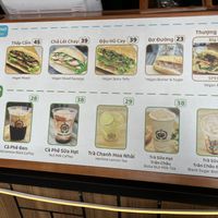 Menu is also in English   at Bánh Mì Xanh in Ho Chi Minh City