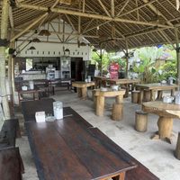 Nice ample seating  at Kedai Mini Resto Rice Field in Pangandaran