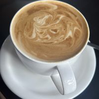 Cafe Latte w Oat milkk  at Haha Japanese Bakery and Cafe in Leh