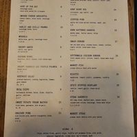 The menu. at Ubiquitous Restaurant in Buncrana