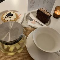 Delicious cakes and huge portion of tea  at Petit by Sam in The Hague