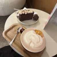 Rocher Bite 2,10€, Praliné Crunch 6€, Orange Hot Chocolate w Oat Milk 5€  at Petit by Sam in The Hague
