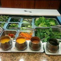 salad bar buffet at Pepper Tree Veggie Cuisine in Houston