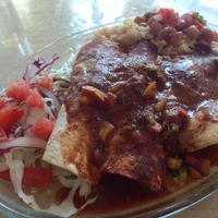 vegan enchiladas at FRESH Taqueria in Sanibel