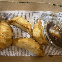 Veg gyoza (it actually is 5 pieces, I ate one before making the photo)  at Sen Viet Center - Vietnamese Noodle House in Sofia