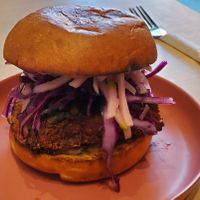 Also Happy Breakfast Sandwich.  Delicious! at Hey Happy in Victoria