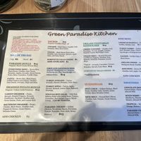 Menu!   at Green Paradise Cafe in Paradise