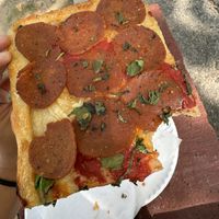 pepperoni slice   at Williamsburg Pizza - Lower East Side in New York City