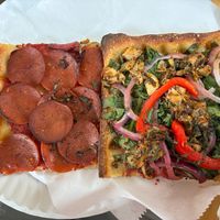 Vegan pepperoni, the Vegan at Williamsburg Pizza - Lower East Side in New York City