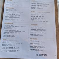 Menu at Grand Café De Lichttoren in Eindhoven