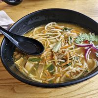 Vegan ramen bowl at The Central Bar - JD Wetherspoon in Cardiff