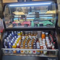 Front counter case at the register, baked goods and beverages at Great Full Gardens Cafe & Eatery in Reno