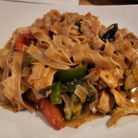 Drunken noodles w/o the egg and added tofu. Very good! 😊  at Thai Zapp Restaurant and Bar in Charleston