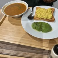 Egg toast with a side of Avocado and Soupr  at The Kind  in Kyoto