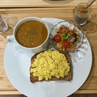 Plant based egg sett  at The Kind  in Kyoto