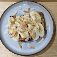 Organic PB & Strawberry Jam & Banana toast  at The Kind  in Kyoto