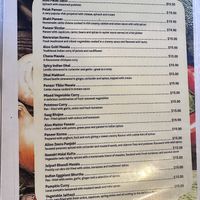 Vegetarian dishes  at Masala Twist  in Nadi