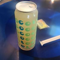 Longjing green tea coconut water at COCOLO in Hawthorn