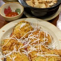 Vegan Eggplant and Coconut, Braised Tofu with Cashew Nuts  at Madam Tran Restaurant & Cooking Class in Hanoi