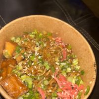 Tofu Teriyaki noodle box   at Suru  in Bury