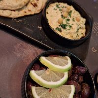 Olives and hummus at Kalua - Cocktails & Tapas Bar in Paphos