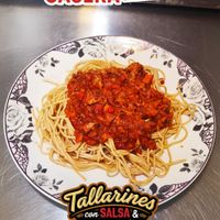 Seitan Tomato Sauce with Spaghetti at Chilewok Meat & Vegan - Reino del Aji in La Serena