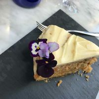 Vegan carrot cake at Bagel in Mallorca