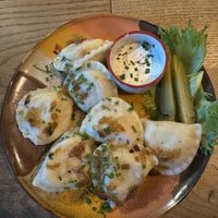 Smoked tofu pierogis  at Kemuri in Reykjavik