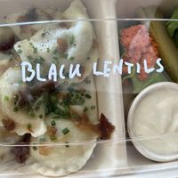 Black lentil pierogis  at Kemuri in Reykjavik