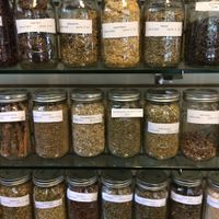 Teas available for purchase, loose leaf at 212 Cafe and Wellness Center in Nashville