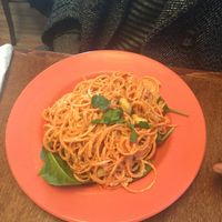 ginger-cashew-lime-carrot noodles  at 212 Cafe and Wellness Center in Nashville