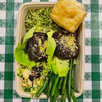 Black & Pinto Bean Fritters at Greene's Farmhouse Foods in Milledgeville