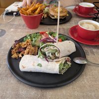 Falafel wrap at L's Coffee & Bookshop in Conwy