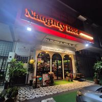 Cafe entrance at Naughty Root in Selangor