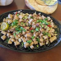 Tofu sisig (no egg or mayo) at Mila's Restaurant in Moalboal