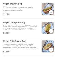 Menu at Left Field Brewery in Toronto