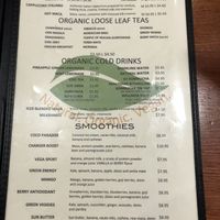 Menu at The Grain Cafe in Los Angeles