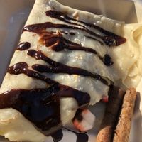 Tropical Crepe and sausage  at The Grain Cafe in Los Angeles