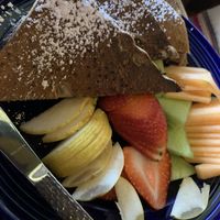 French toast with fresh fruit  at The Grain Cafe in Los Angeles