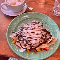 Crepe and Latte at The Grain Cafe in Los Angeles