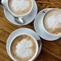 pumpkin chai lattes  at The Grain Cafe in Los Angeles