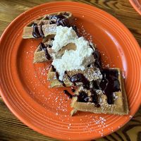 grain waffles (amazing)  at The Grain Cafe in Los Angeles