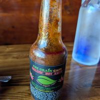 HOT sauce. Seriously, it's hot! at The Grain Cafe in Los Angeles
