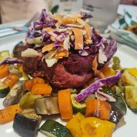 Fake meat with colesaw and vegetables at Neat Burger - Merlata Bloom in Milan