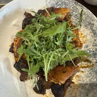 Butternut Squash ravioli with Mushrooms at Duke Of York in Whitby